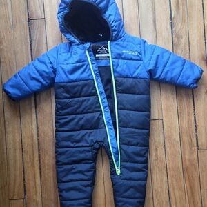 Blue and Black Kids Puffer Jacket